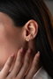 Heliophilia Silver Pendientes de Plata Esterlina 925 con Recubrimiento de Oro
